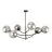 Emibig Plafonnier Hunter Acier Noir | Convient pour 6x E14 - Max 10W